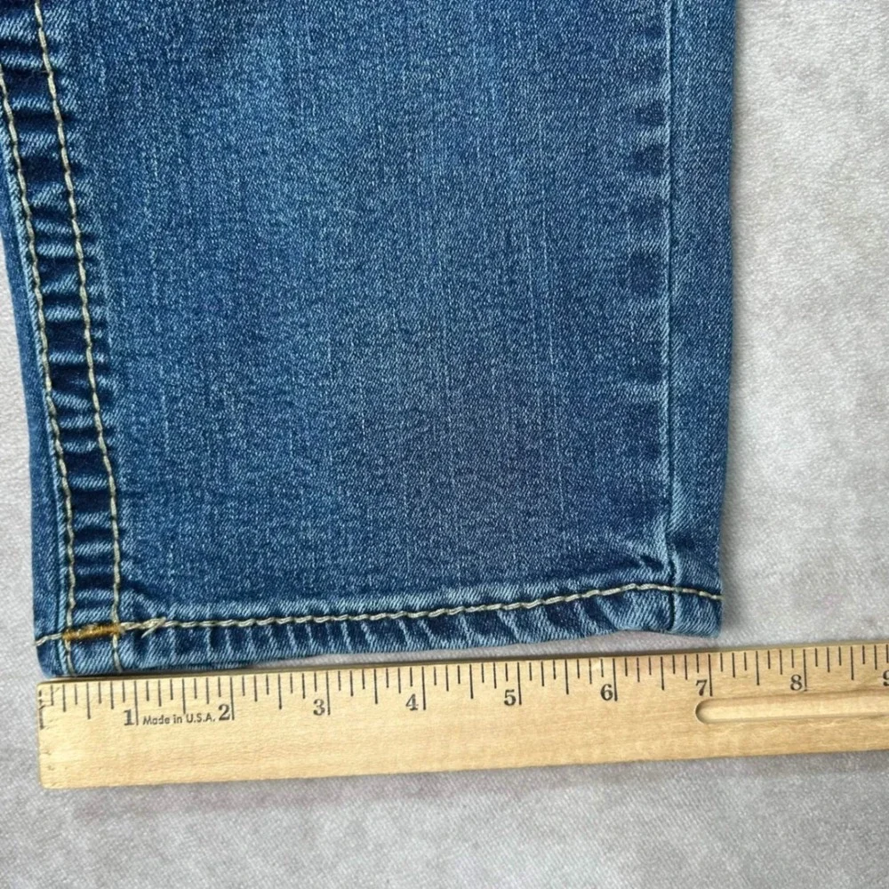 True Religion Geno Relaxed Slim Blue Jeans Mens 44 Medium Wash Flap Pocket Denim